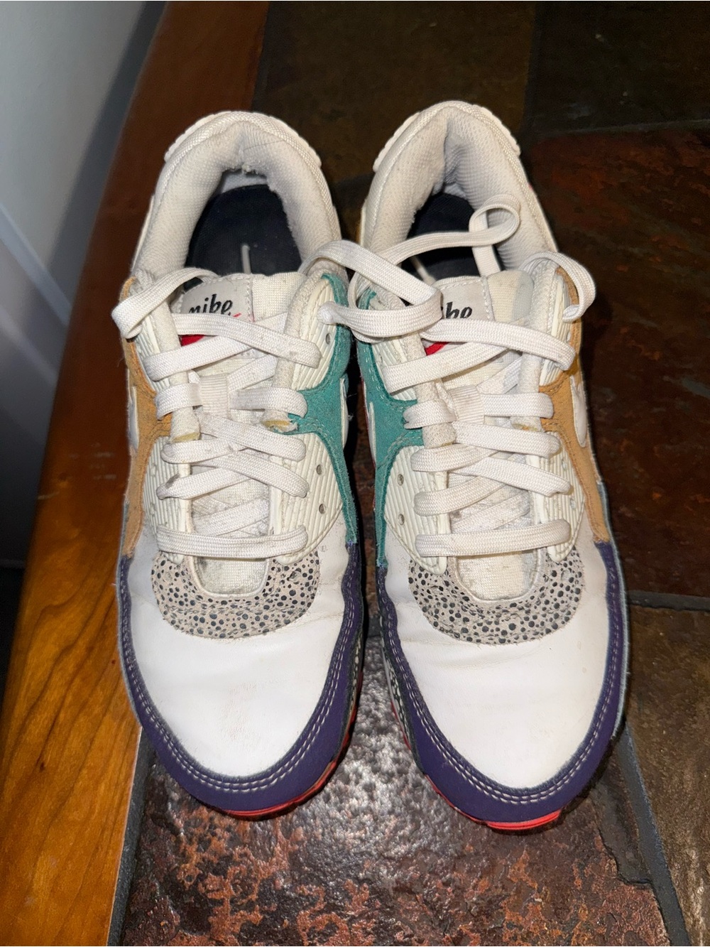 Nike Women's White Teal Purple Multi-Accent Sneakers